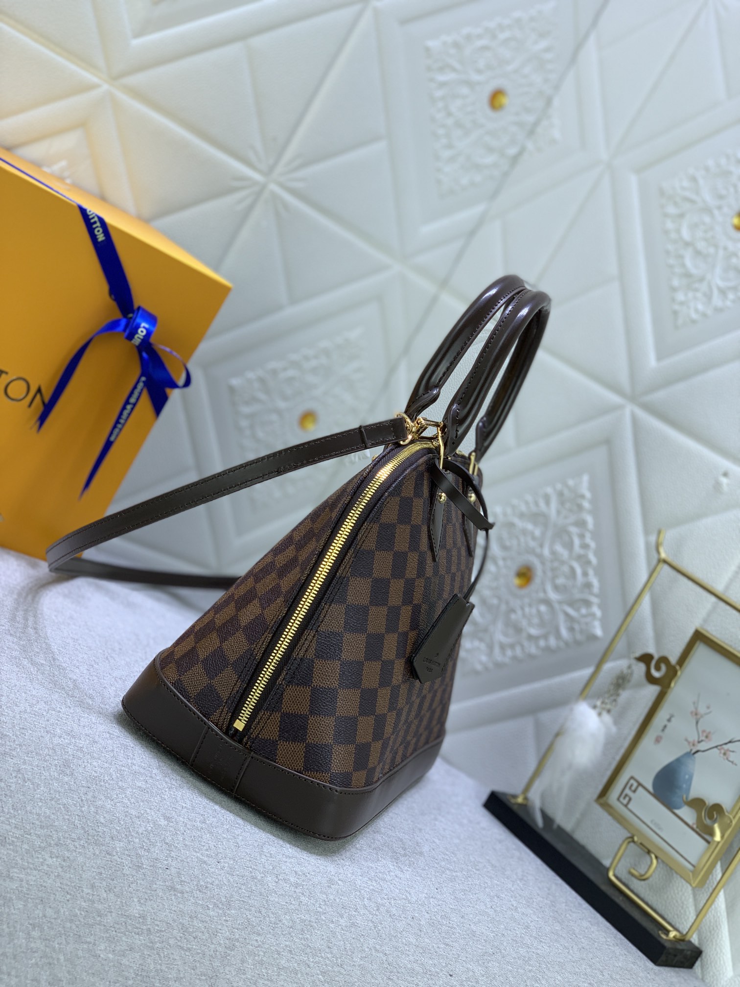 Shop Louis Vuitton DAMIER Alma pm (N53151) by SkyNS